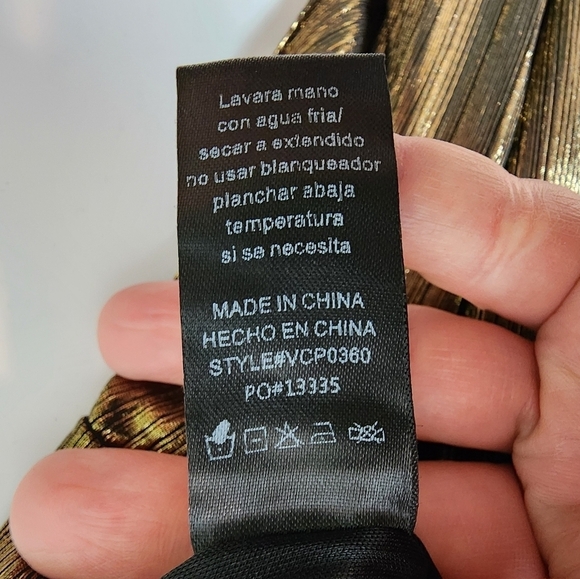 Vici Exclusive x Fate Walk of Fame Shimmer Flare Pants Gold Bell Bottom Pant Md - Picture 6 of 11